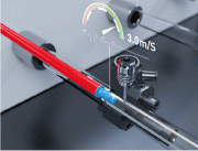 图1：快速清管，快速换色。清管器以3 m/s的速度将剩余的涂料推回容器中，无任何残留